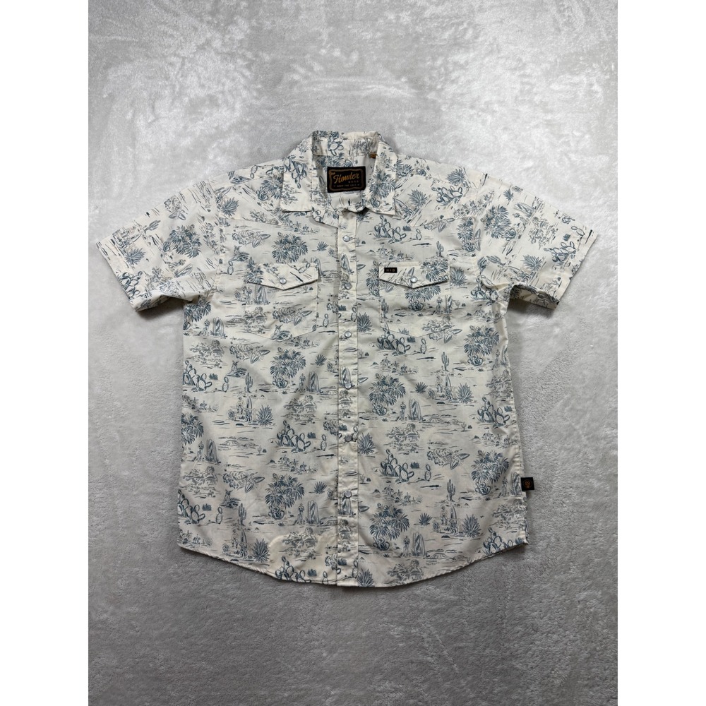 Howler Brothers Mens Western Desert Print Pearl Snap Shirt Medium